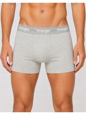 Wrangler Wrangler Bokserki Wren 3 Pack Cotton Elastane Button Fly Trunks Niebieski