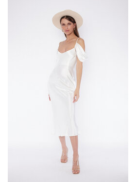 RÊVER DE MOI RÊVER DE MOI Sukienka STEPHANIE WHITE DRESS Biały Relaxed Fit