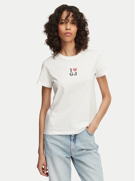 Guess Jeans Guess Jeans T-Shirt W6GI45 K8HM0 Biały Regular Fit