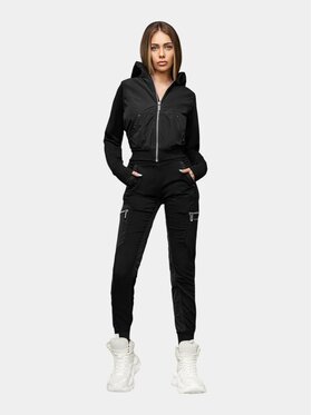 MADE BY SOCIETY MADE BY SOCIETY Spodnie materiałowe Pantaloni cargo - P26656 Czarny Basic Fit