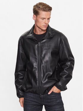 Armani Exchange Armani Exchange Ādas imitācijas jaka 6RZB17 ZE1CZ 1200 Melns Regular Fit