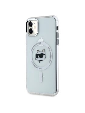 KARL LAGERFELD KARL LAGERFELD Etui na telefon IML Metal Choupette Head MagSafe Biały