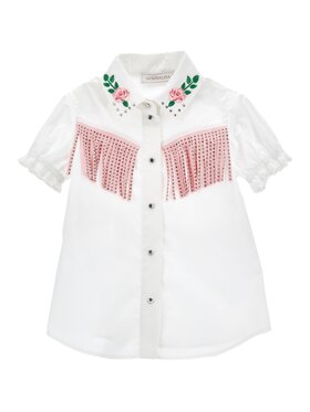 Monnalisa Monnalisa Camicia q-bab-66161 Bianco Regular Fit