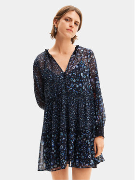 Desigual Desigual Letné šaty Doque 24SWVW20 Tmavomodrá Relaxed Fit