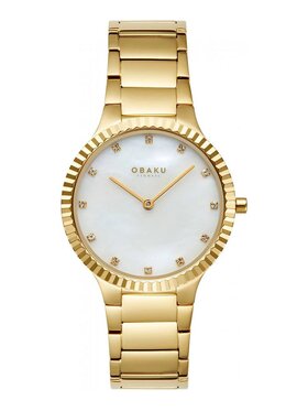 Obaku Obaku Zegarek V292LXGWSG Złoty
