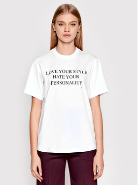 Victoria Victoria Beckham Victoria Victoria Beckham T-Shirt Love Your Style 1122JTS003287A Biały Regular Fit