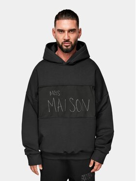 MADE BY SOCIETY MADE BY SOCIETY Kurtka anorak BOLD SHADE Hoodie - H17574 Czarny Basic Fit