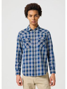 Wrangler Wrangler Koszula WESTERN INDIGO SHIRT Niebieski Regular Fit