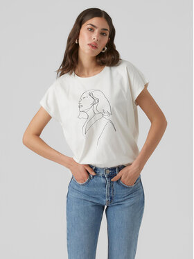Vero Moda Vero Moda T-Shirt 10298088 Bílá Box Fit