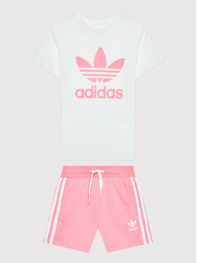 adidas adidas Póló és rövidnadrág szett adicolor HK2969 Fehér Regular Fit