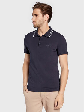 Guess Guess Polo Nolan M2BP66 J1314 Granatowy Extra Slim Fit