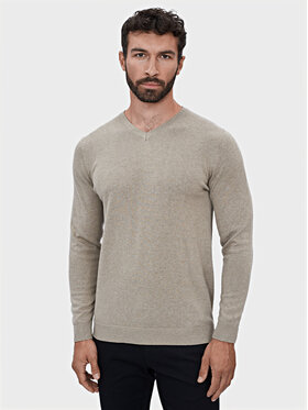 Evenemen Evenemen Sweter MOCCA Beżowy Slim Fit