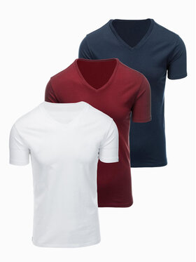 Ombre Ombre Komplet t-shirtów OM-TSBS-0281 Kolorowy Regular Fit