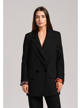 Look Made With Love Look Made With Love Marynarka Romeo Look 1604 black Czarny Boyfriend Fit