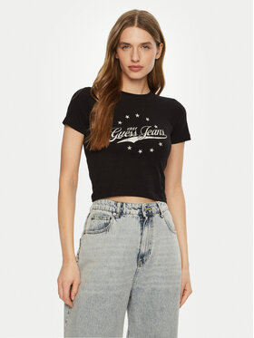 Guess Jeans Guess Jeans Tričko W5RI59 J1314 Čierna Regular Fit