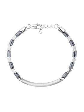 Manoki manoki Bransoletka BA1037 Srebrny