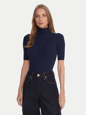 Kontatto Kontatto Bluză cu gât 3M0821C Bleumarin Slim Fit