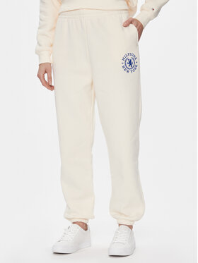 Tommy Hilfiger Tommy Hilfiger Παντελόνι φόρμας Crest Sweat Pant WW0WW40601 Εκρού Regular Fit