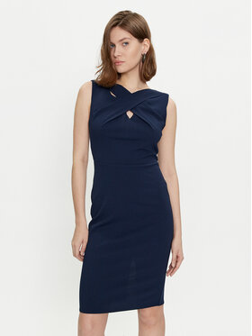 Rinascimento Rinascimento Φόρεμα κοκτέιλ CFC0118081003 Σκούρο μπλε Slim Fit