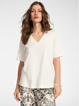 Elena Mirò Elena Mirò T-Shirt G004Z000633N011 Biały Regular Fit