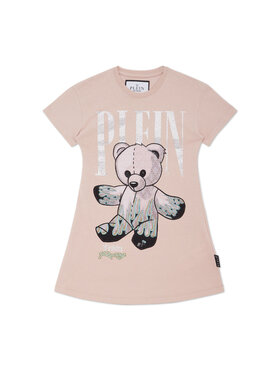 PHILIPP PLEIN PHILIPP PLEIN Košeľové šaty 28147 Écru Comfortable Fit