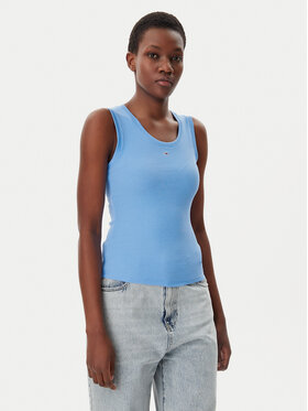 Tommy Jeans Tommy Jeans Felső Essential DW0DW20673 Kék Slim Fit