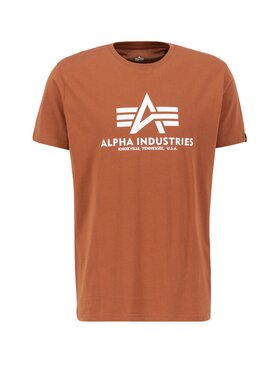 Alpha Industries Alpha Industries Tričko AI.100501-709-M Hnedá Basic Fit