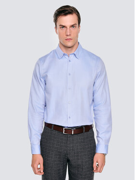 BIG STAR BIG STAR Koszula GUBERNO Niebieski Slim Fit
