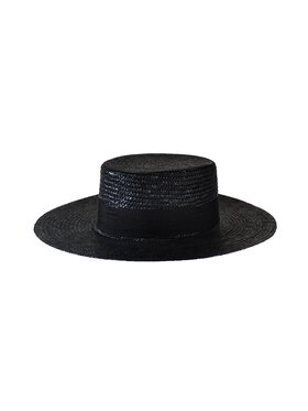 Paris+Hendzel Paris+Hendzel Kapelusz Black Wide Brim Canotier Czarny