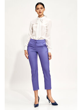 NIFE NIFE Kalhoty z materiálu SD70 Fialová Classic Fit