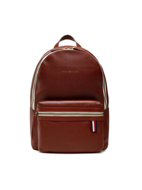 Tommy Hilfiger Tommy Hilfiger Ruksak Premium Leather Backpack AM0AM08453 Smeđa
