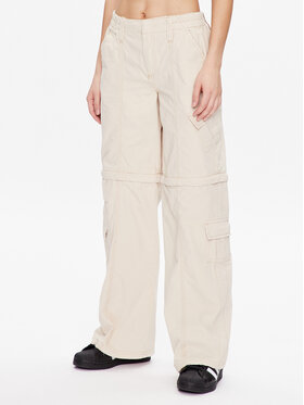 BDG Urban Outfitters BDG Urban Outfitters Medžiaginės kelnės BDG ZIP OFF Y2K 76475318 Écru Relaxed Fit