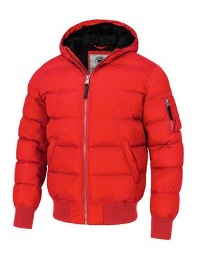 PITBULL PITBULL Kurtka zimowa Kurtka zimowa męska z kapturem Gopher 3XL Czerwony Regular Fit
