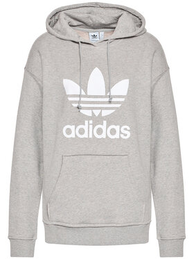 adidas adidas Bluza adicolor Trefoil H33589 Szary Relaxed Fit