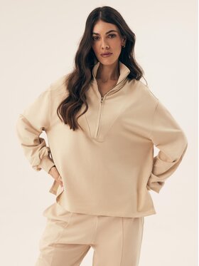 Esotiq Esotiq Bluza 42401 Beżowy Regular Fit