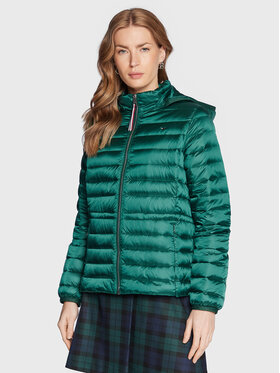 Tommy Hilfiger Tommy Hilfiger Kurtka puchowa Feminne WW0WW37264 Zielony Regular Fit