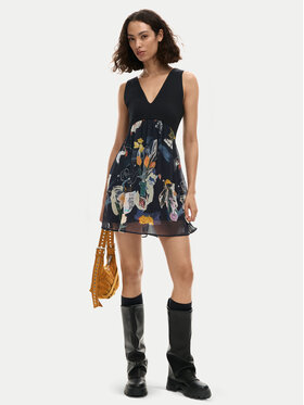 Desigual Desigual Letní šaty Uve 26SWVW47 Černá Regular Fit