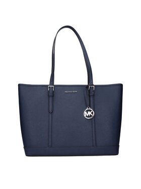 Michael Kors Michael Kors Torebka Blue Leather Shoulder Niebieski jasny
