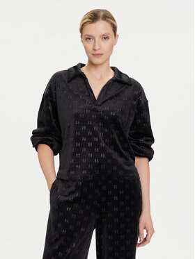 KARL LAGERFELD KARL LAGERFELD Zgornji del pižame A4W44007 Črna Regular Fit