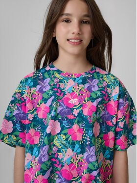 4F 4F T-Shirt 4FJRAW26TTSHF4243-90A Kolorowy Boxy Fit