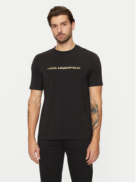 KARL LAGERFELD KARL LAGERFELD Tricou 755462 551235 Negru Regular Fit