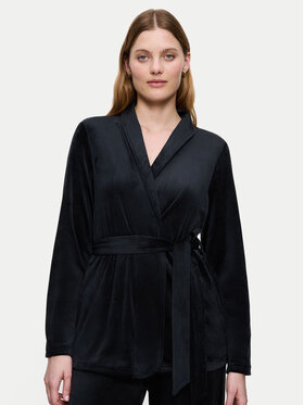 Triumph Triumph Pyjama-Bluse Sensual Velour 10225078 Schwarz Relaxed Fit