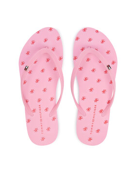 Tommy Hilfiger Tommy Hilfiger Zehentrenner Repeat Logo Platform FW0FW09199 Rosa