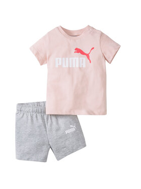 Puma Puma T-Shirt Puma Minicats Tee Short Set Różowy Regular Fit