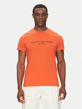 Tommy Hilfiger Tommy Hilfiger T-Shirt Logo MW0MW11797 Oranžová Slim Fit