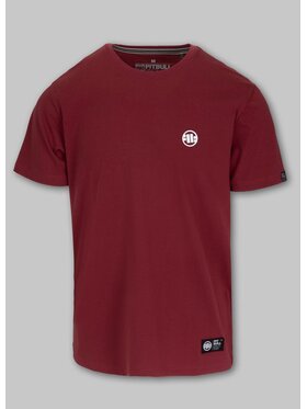 PITBULL PITBULL T-Shirt SMALL LOGO Bordowy Regular Fit