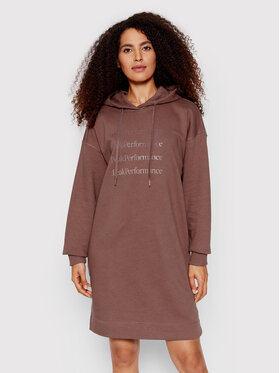 Peak Performance Peak Performance Trikotažinė suknelė Ground G77536100 Ruda Relaxed Fit