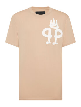 PHILIPP PLEIN PHILIPP PLEIN T-Shirt 9417 Beżowy Regular Fit