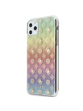 Guess Guess Etui na telefon 4G Peony Glitter Przezroczysty