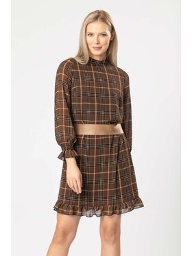 QUIOSQUE QUIOSQUE Každodenné šaty 13-TK-4160 Hnedá Regular Fit